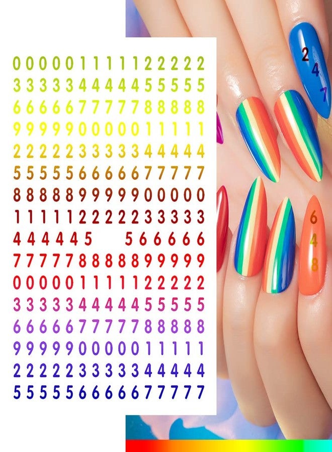 DANNEASY 8 Sheets Small Number Nail Art Stickers for Women Kids Girl Number for Nails Self Adhesive Nail Stickers Numbers Nail Decals 3D Nail Design Nails Decoration - Image 4